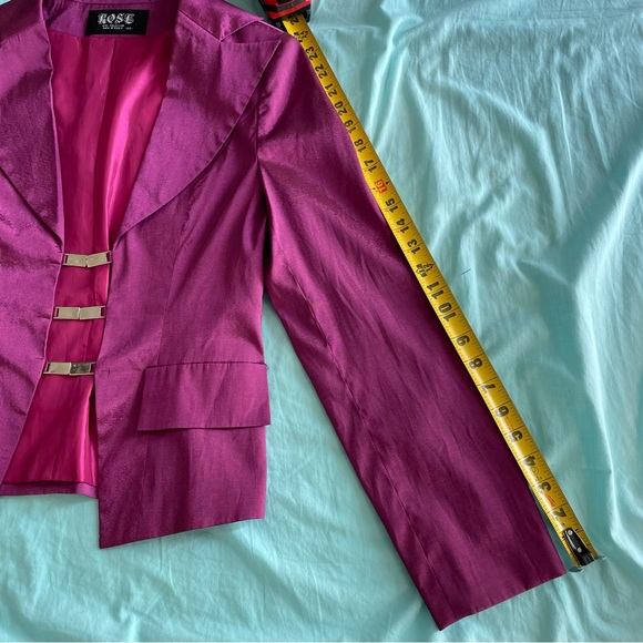 Pink Glitter Suit with Embroidered Skirt - Picture 11 of 16